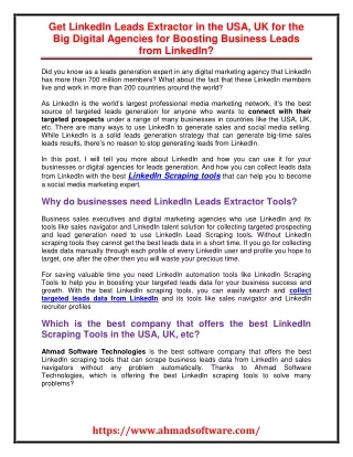 get linkedin leads extractor