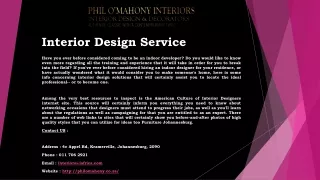 interior design service