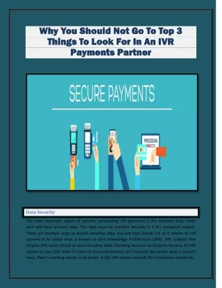Why You Should Not Go To Top 3 Things To Look For In An Ivr Payments Partner