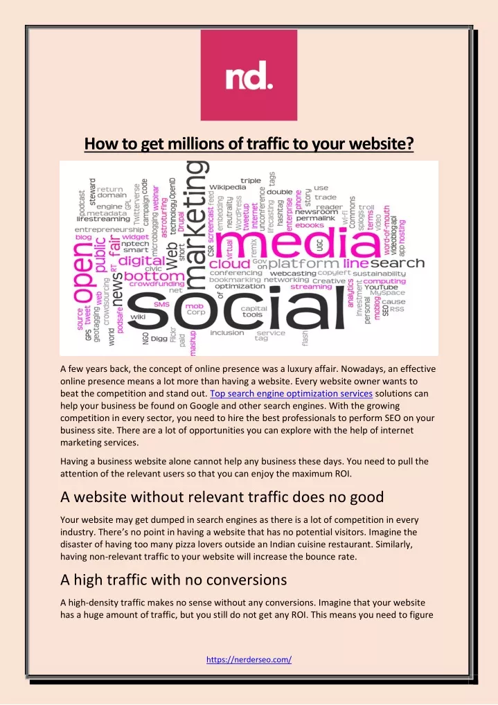 how to get millions of traffic to your website