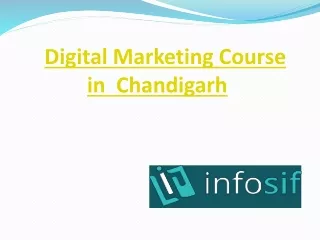 Digital Marketing Course in Chandigarh| Infosif