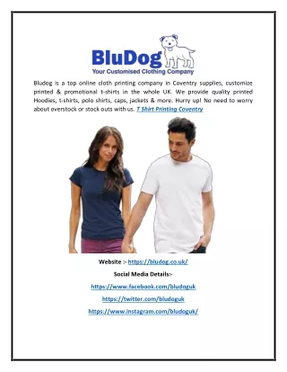 bludog is a top online cloth printing company