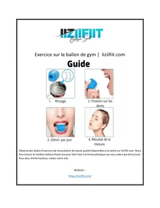 Exercice sur le ballon de gym |  Iiziifiit.com