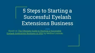 5 steps to starting a successful eyelash