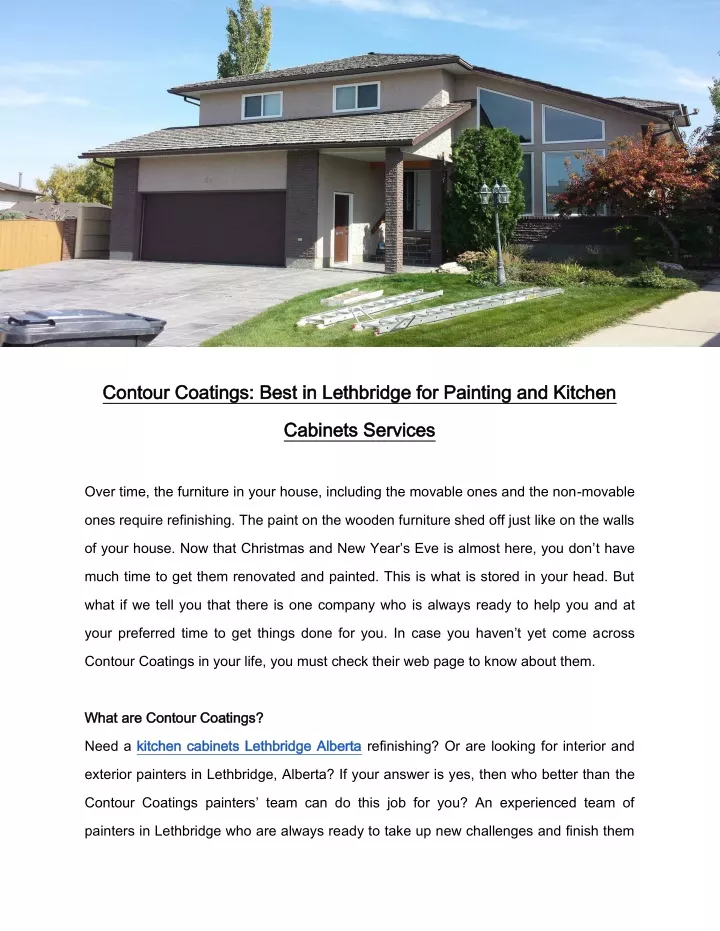 contour coatings best in lethbridge for painting