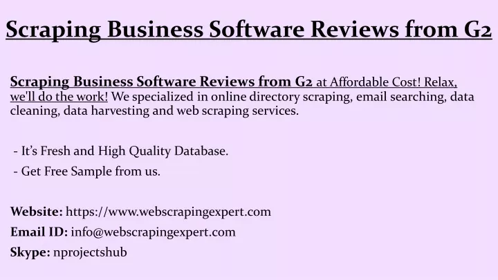 scraping business software reviews from g2
