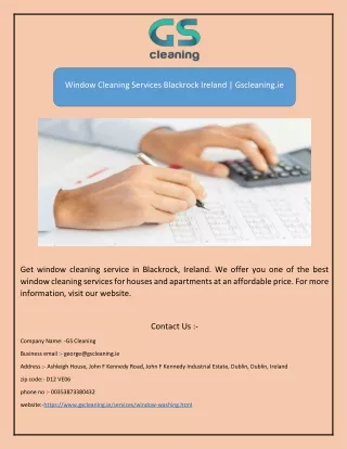window cleaning services blackrock ireland