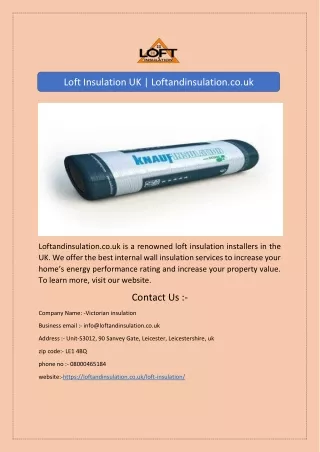 Loft Insulation UK | Loftandinsulation.co.uk