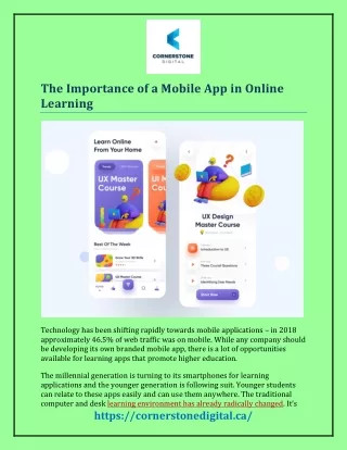 the importance of a mobile app in online learning
