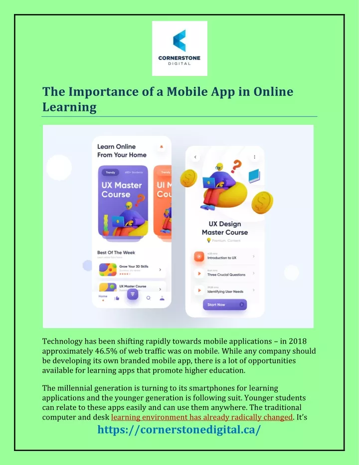 the importance of a mobile app in online learning