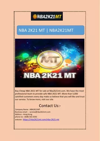 NBA 2K21 MT | NBA2K21MT