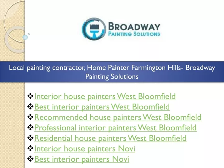 local painting contractor home painter farmington