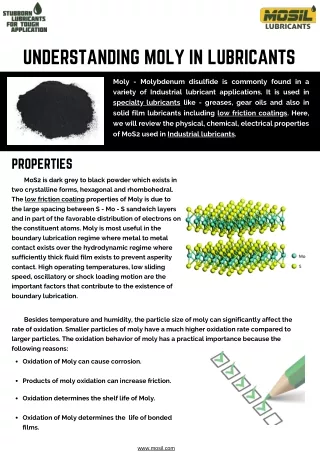understanding moly in lubricants