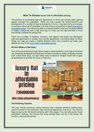 Get   Luxury Flat In Affordable Pricing