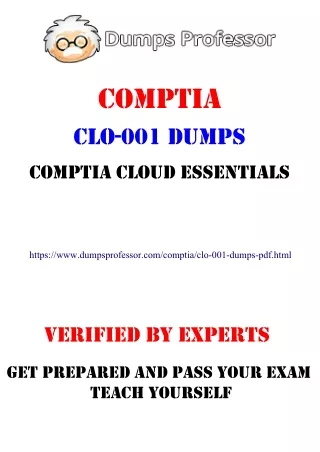 Latest CLO-001 Questions Answers |Dumpsprofessor.com