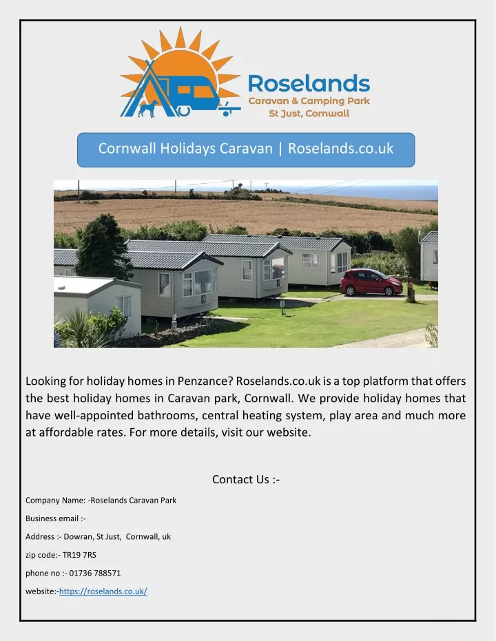 cornwall holidays caravan roselands co uk