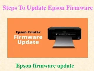 steps to update epson firmware