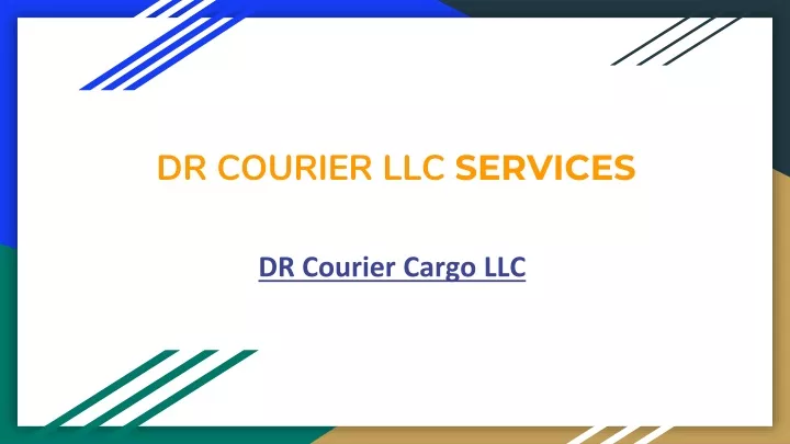 dr courier llc services