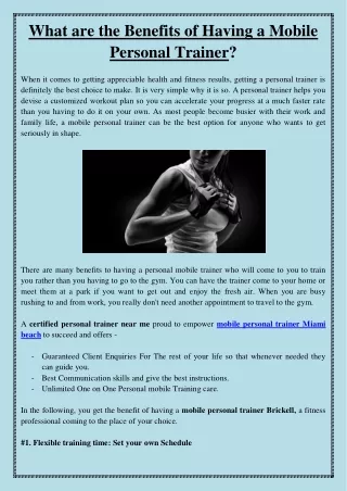 what are the benefits of having a mobile personal