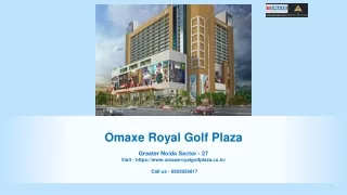 Omaxe Royal Golf Plaza Brochure Sector 150 Noida