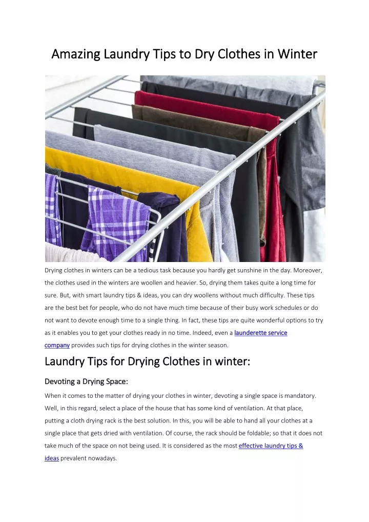 amazing laundry tips to dry clothes in amazing