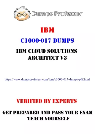 IBM C1000-017 Dumps PDF - 100% Passing Guarantee