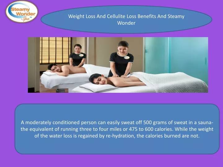 weight loss and cellulite loss benefits
