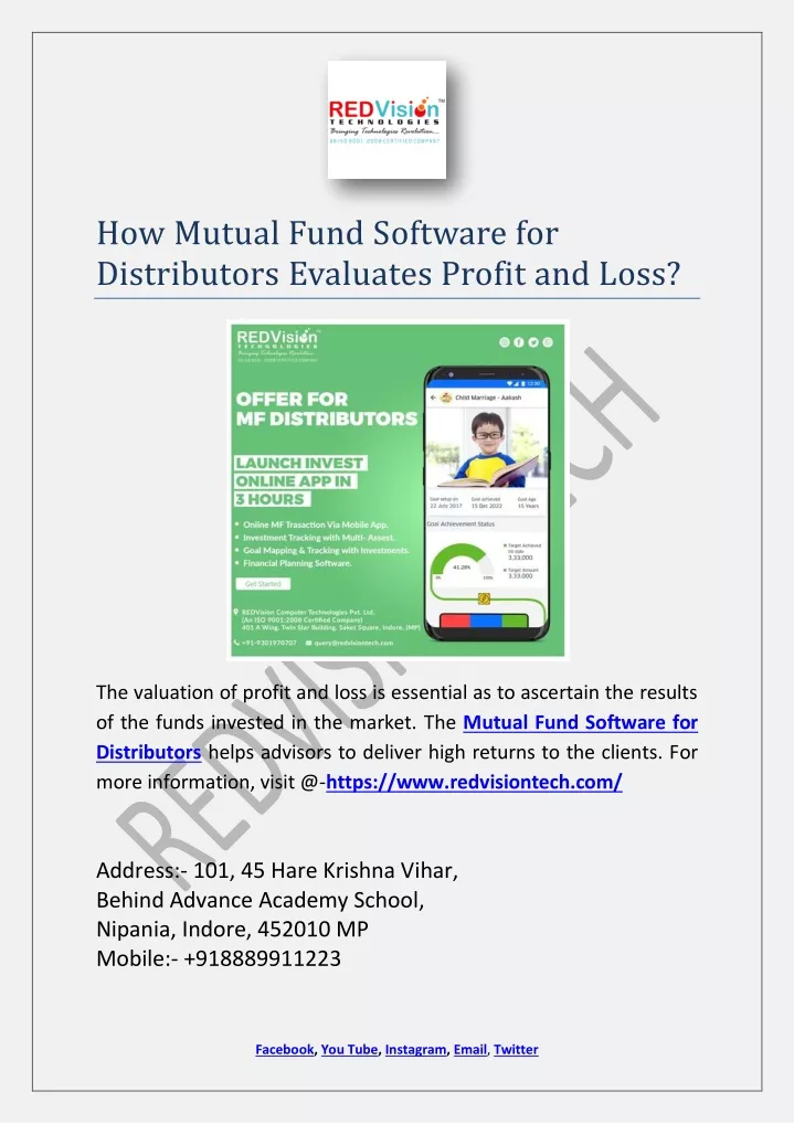 how mutual fund software for distributors