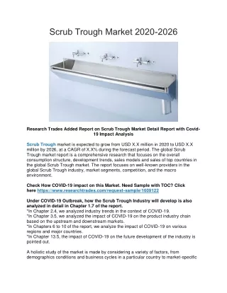 scrub trough market 2020 2026