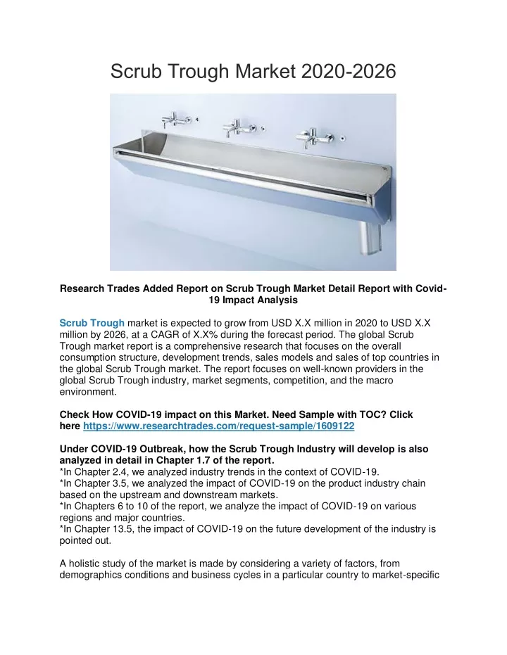 scrub trough market 2020 2026