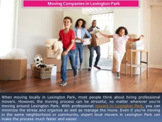 Moving Companies in Lexington Park