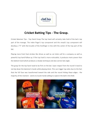 Free Cricket Betting Tips & Match Prediction - IPL Betting Tip - CBTF