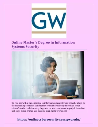 Online Master's Degree in Information Systems Security