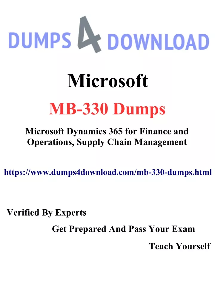 microsoft mb 330 dumps