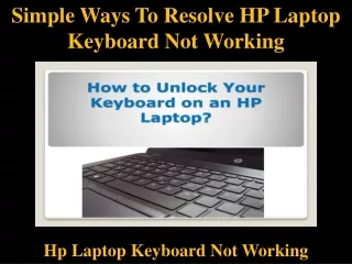 simple ways to resolve hp laptop keyboard
