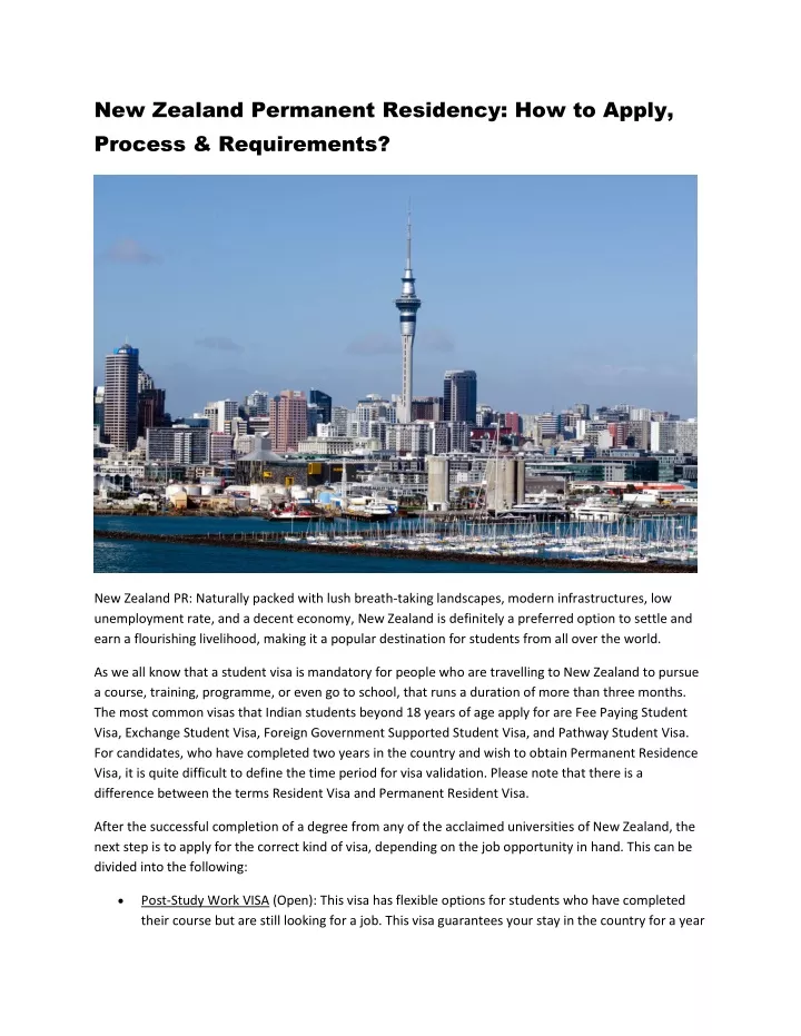 new zealand permanent residency how to apply