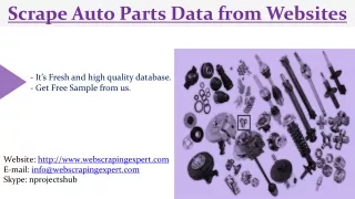 scrape auto parts data from websites