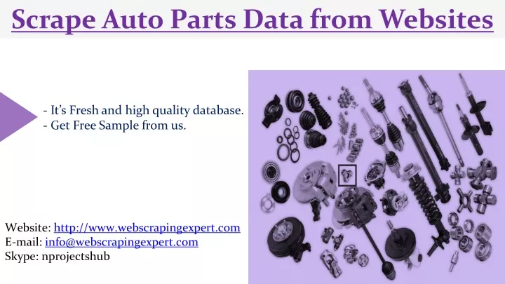 scrape auto parts data from websites