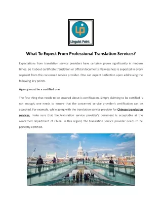 Translation Company London - Linguist Point