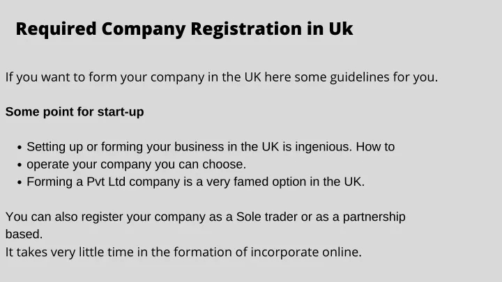 required company registration in uk