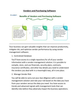vendors and purchasing software