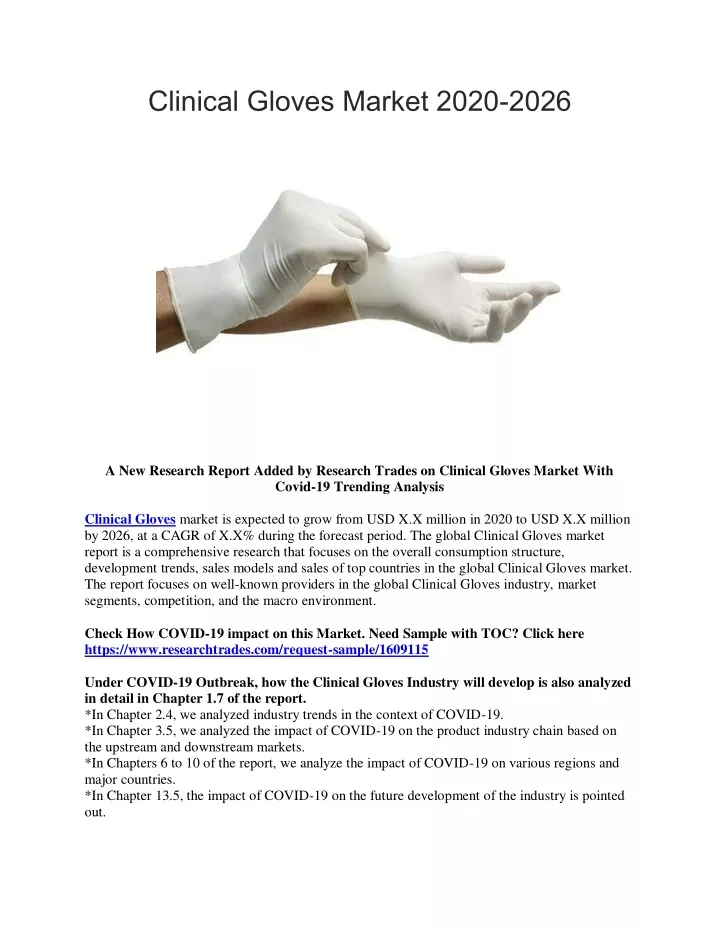 clinical gloves market 2020 2026