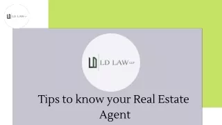 tips to know your real estate agent