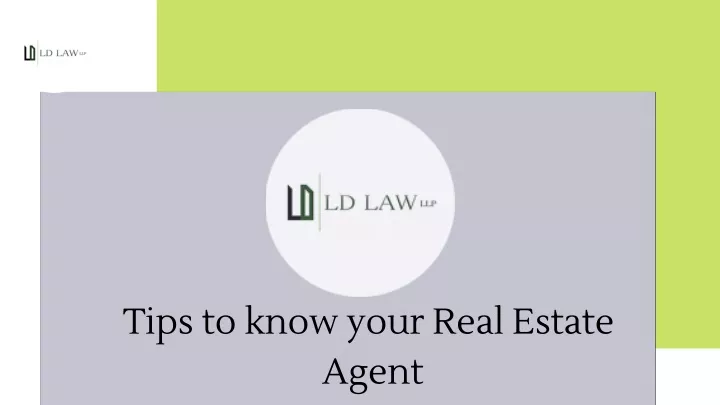 tips to know your real estate agent