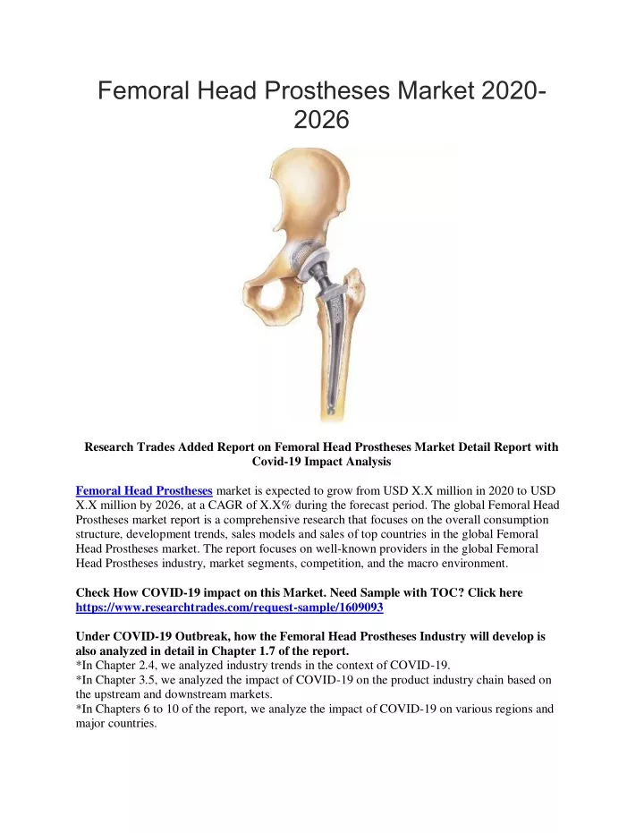 femoral head prostheses market 2020 2026