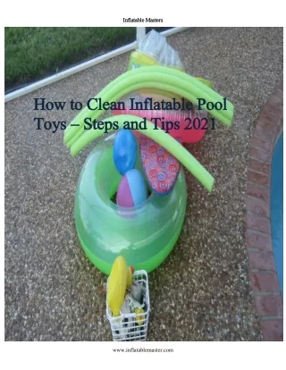 how  to clean the inflatable pool toys