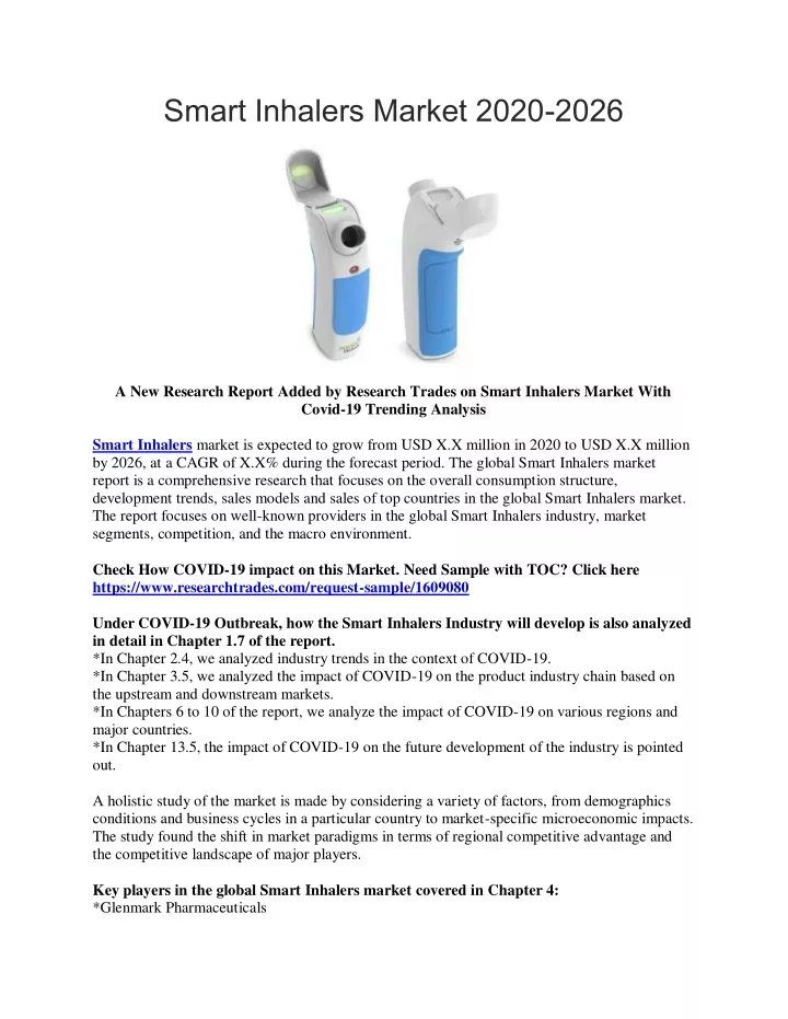 smart inhalers market 2020 2026