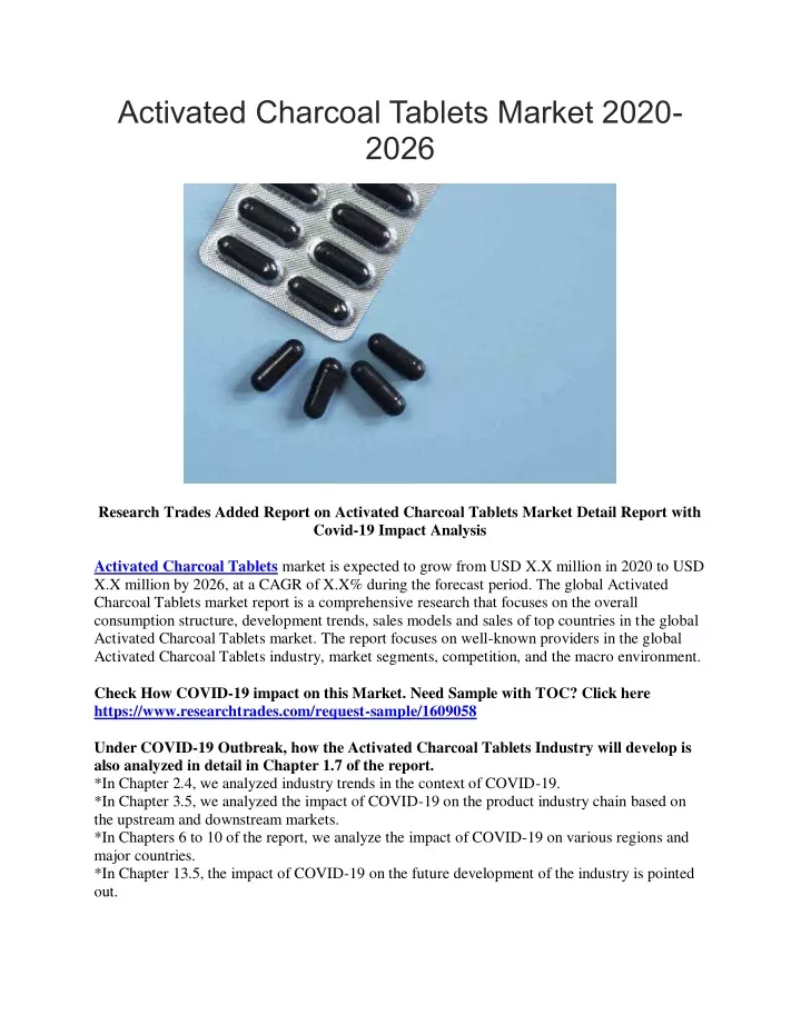 activated charcoal tablets market 2020 2026