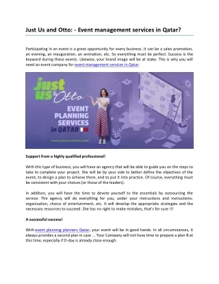 just us and otto event management services