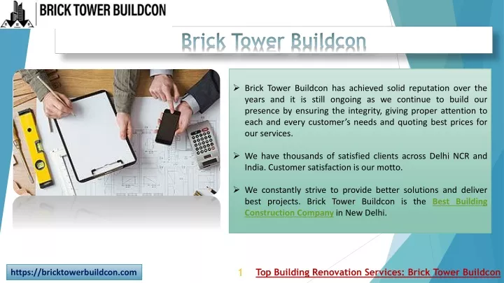 brick tower buildcon has achieved solid
